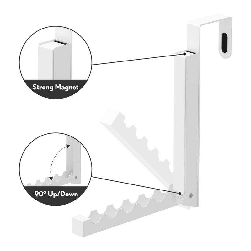 Inntop 2 Pack Over The Door Hanger Hooks for Clothes  Portable Storage Hooks  Heavy Duty Foldable Clothes Organizer Coat Towels Hanging Rack - Image 2
